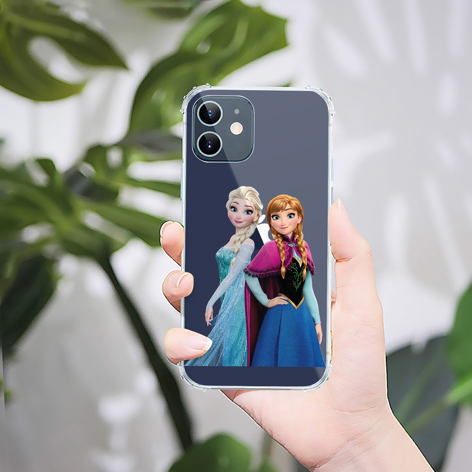 （画像用） アナと雪の女王 アンナ エルサ Frozen Anna Elsa 【iPhone 12シリーズ対応】透明スマホケース（クリアソフトケース）